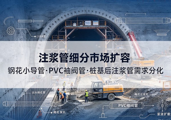 如东注浆管细分市场扩容，隧道钢花小导管、PVC 袖阀管、桩基后注浆管需求分化